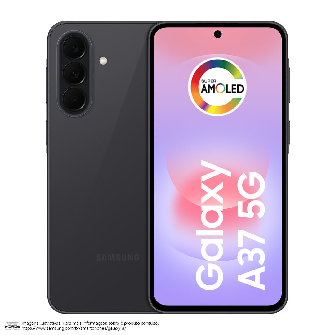 Smartphone Samsung Galaxy A37 5G 128GB 6GB RAM Câmera Tripla 50MP Tela Super AMOLED 6.7