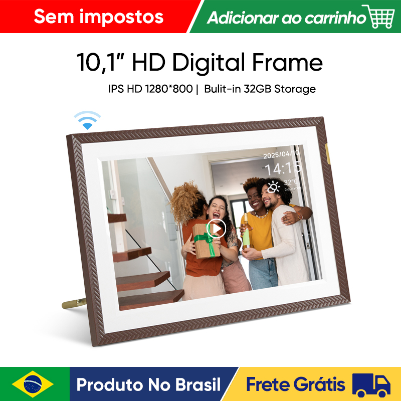 Quadro Digital 10,1 Touch WiFi Arzopa 32GB