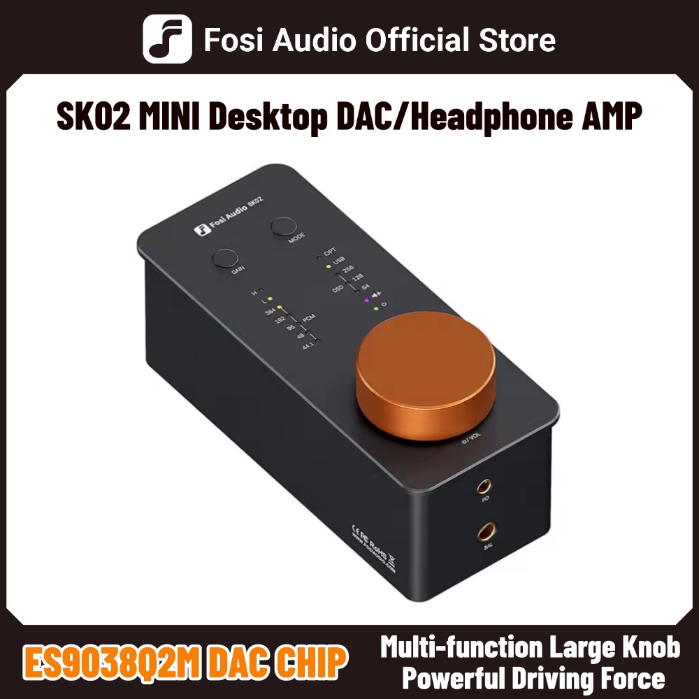 Fosi Áudio SK02 DAC Amplificador Fone Ouvido