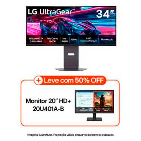 Monitor Gamer LG UltraGear™ Curvo 34G600A-B 34" QuadHD 2K
