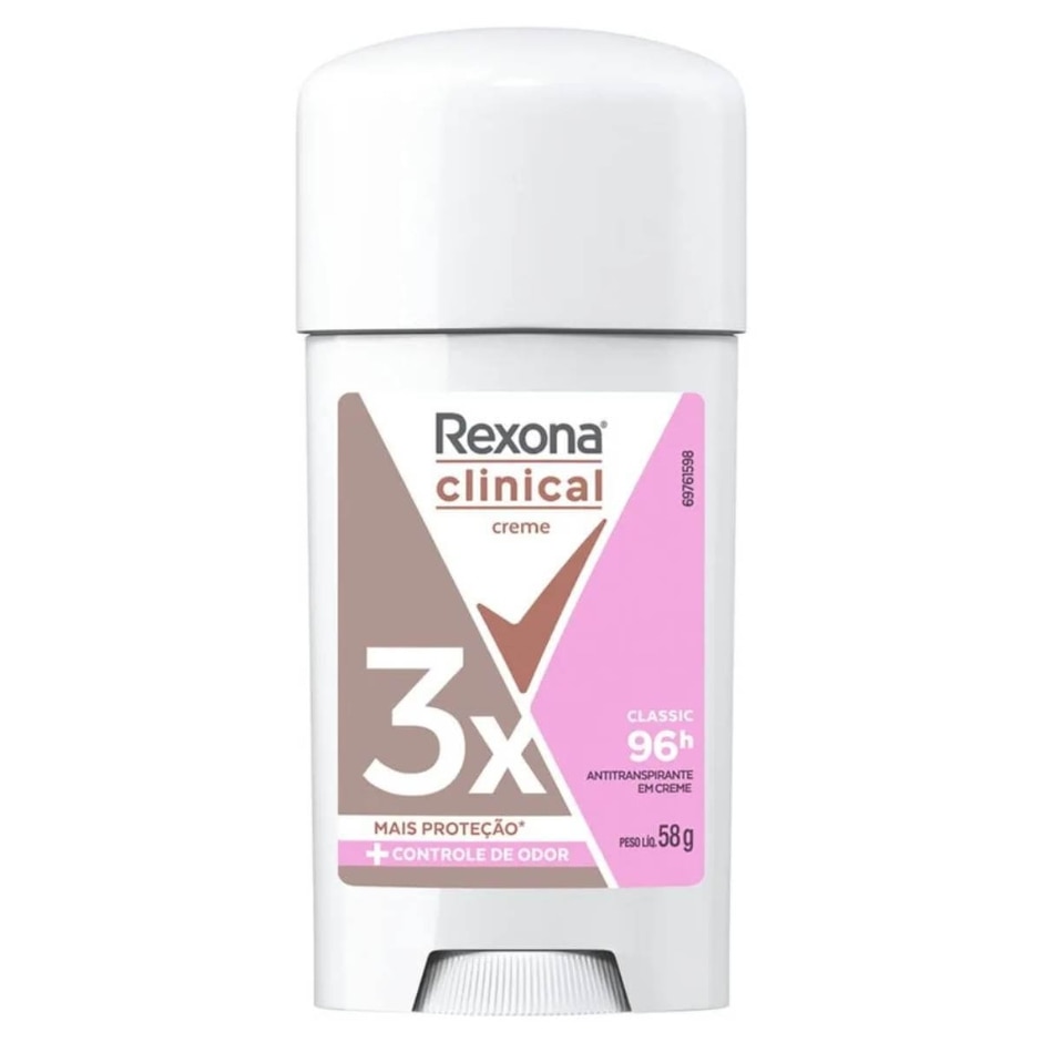 Desodorante Stick Rexona Women Clinical Classic 96h 58g