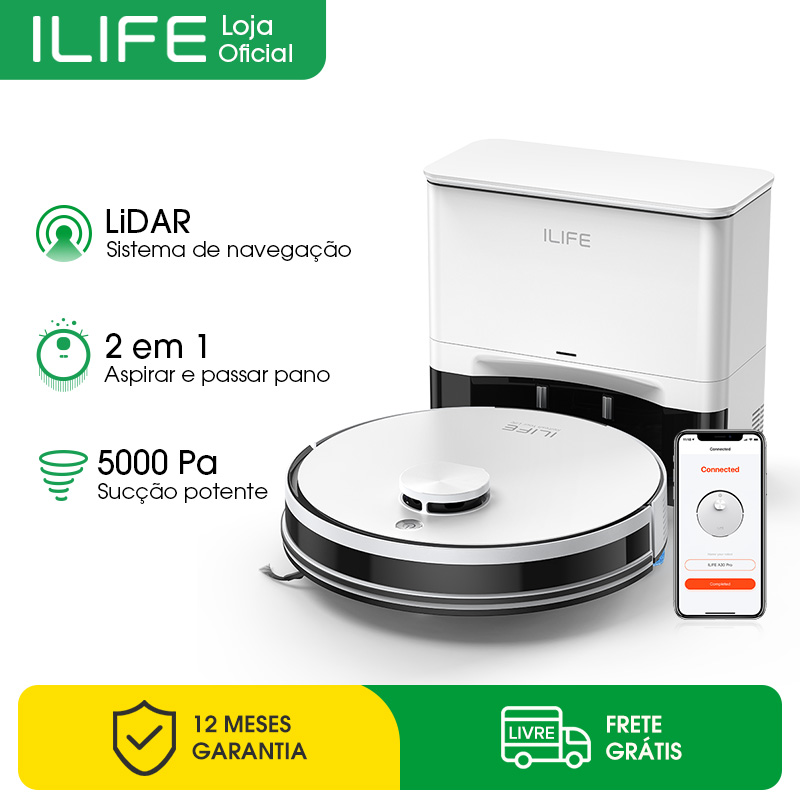 [Moedas R$1781] Robô Aspirador e Mopa ILIFE A30 PRO 5000Pa