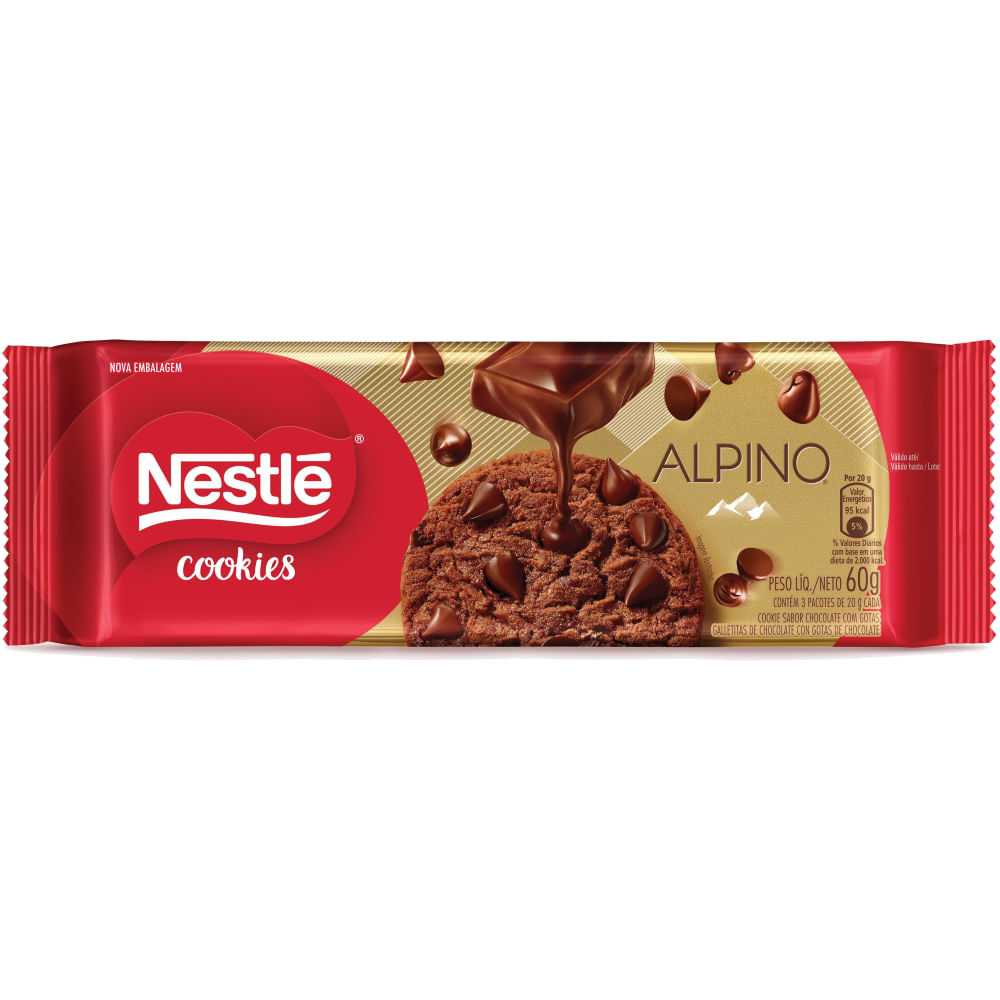 (Leve + Pague -) Cookie Chocolate Alpino Nestlé 60g 3un