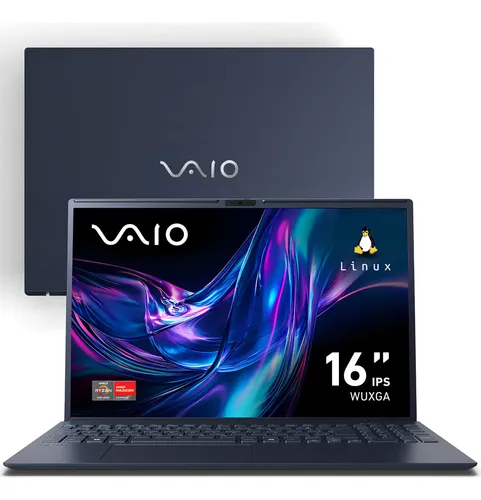 Notebook Vaio FE16 Ryzen 5 5625U 8GB RAM 256GB SSD Linux 16 IPS WUXGA