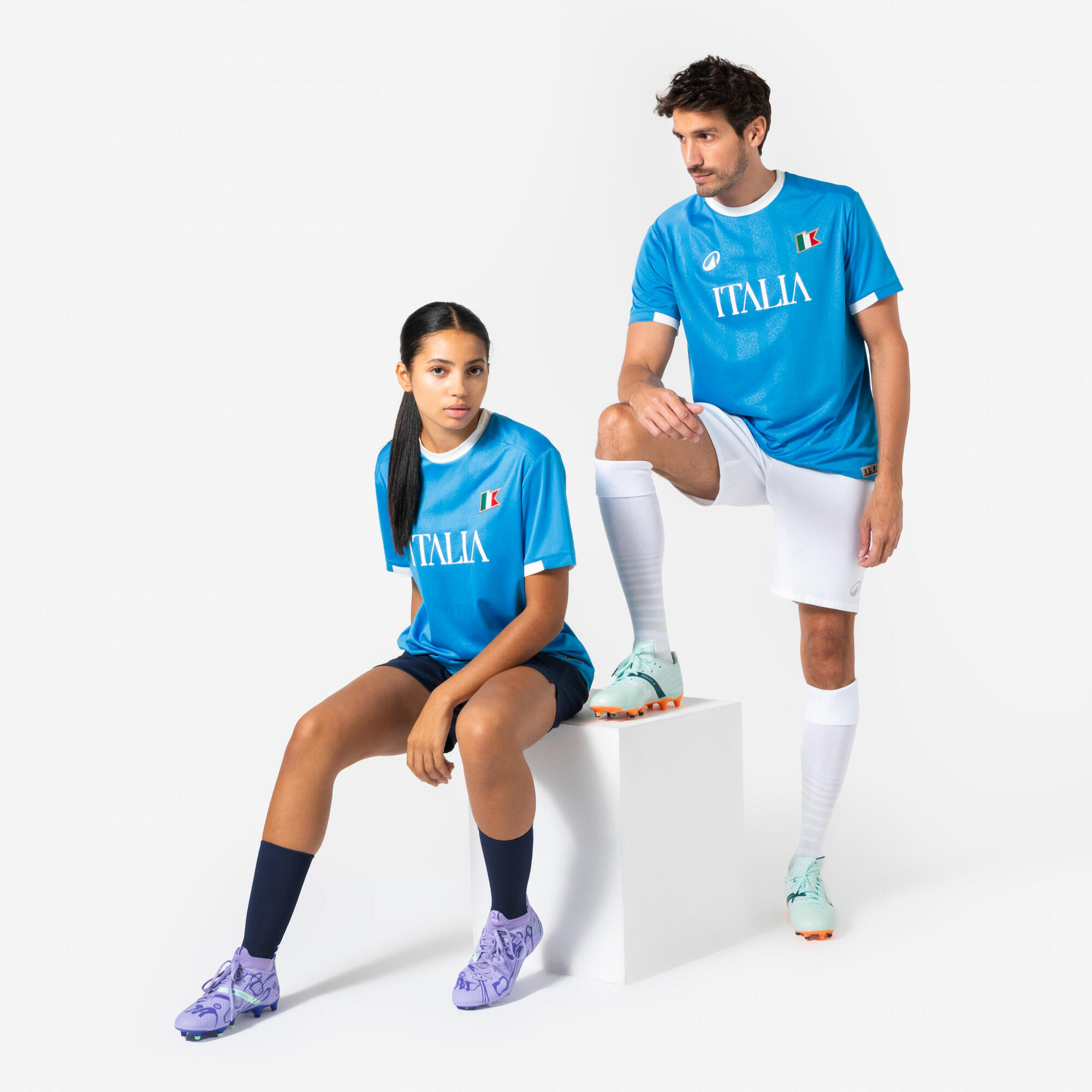 Camisa Futebol Itália Torcedor Kipsta Azul