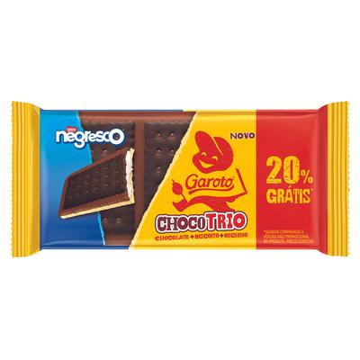 ChocoTrio Garoto Branco e Meio Amargo 90g