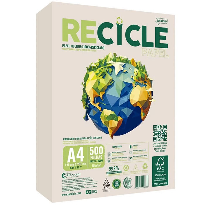 Papel Sulfite A4 500 Folhas Jandaia