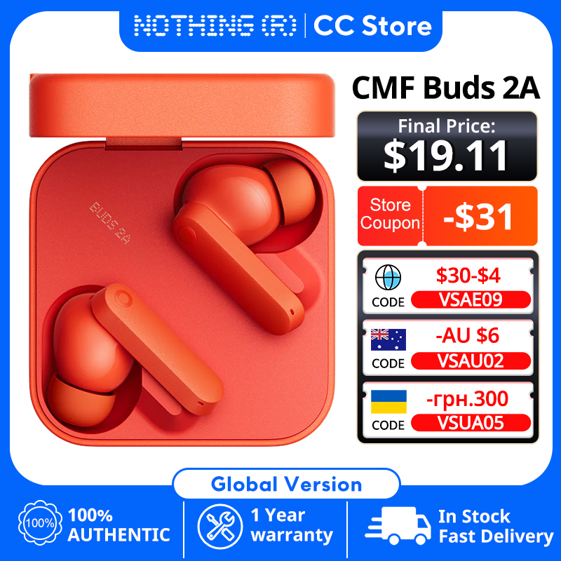 Fones CMF by Nothing Buds 2A ANC Bluetooth 5.4