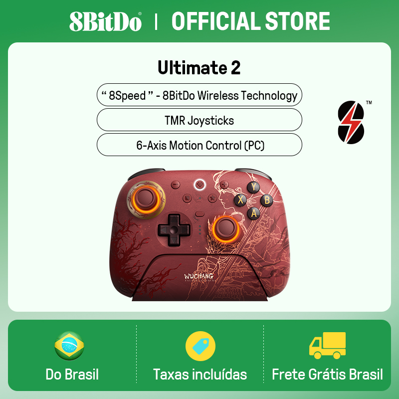 [Aliexpress/BR] - Controle 8BitDo Sem Fio Ultimate 2 - Edição Limitada WUCHANG - R$210,08