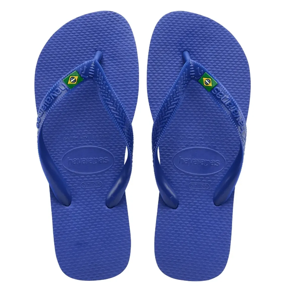 Chinelo Havaianas Brasil Logo Azul Unissex