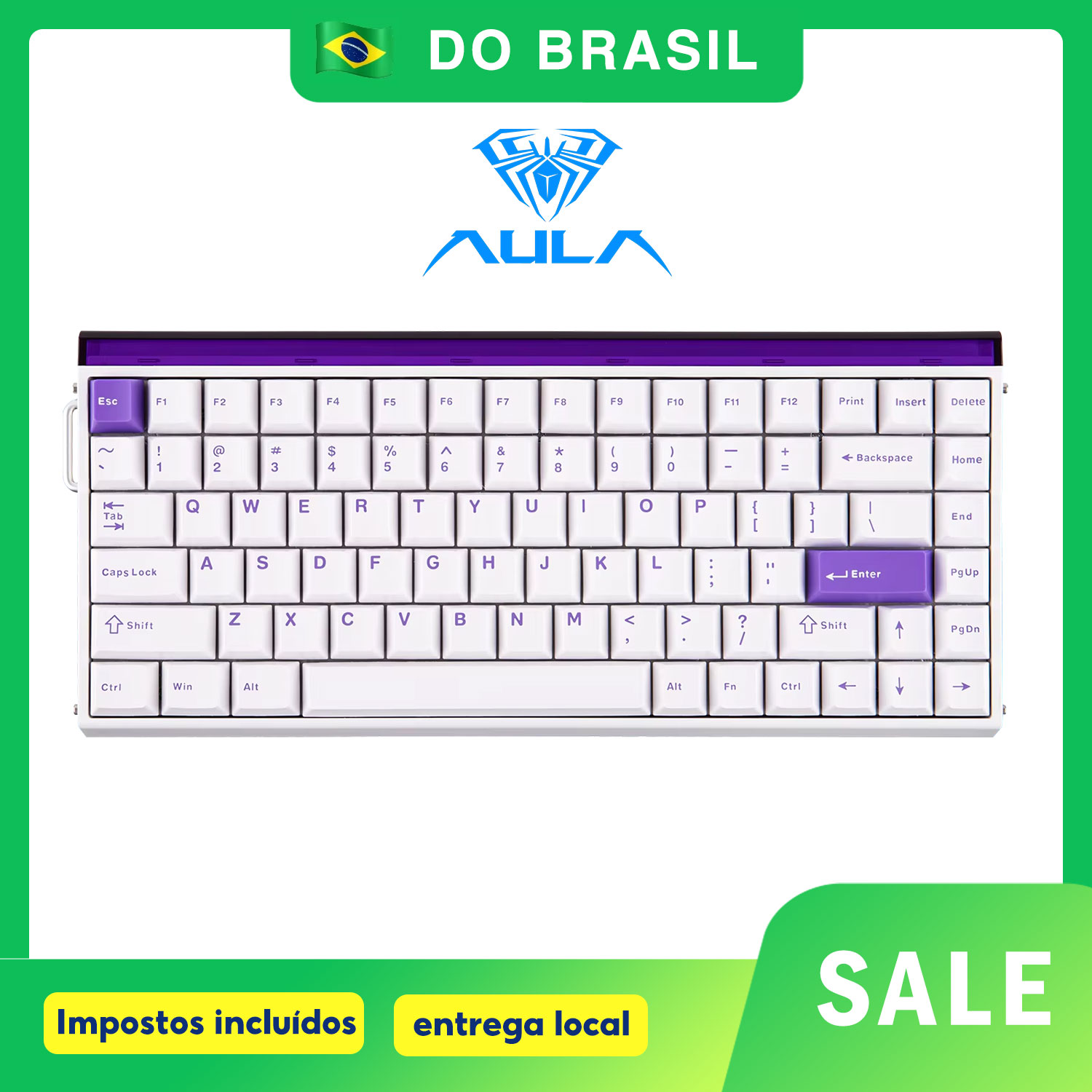 Teclado Gamer AULA HERO 84HE RGB (C/cupom)