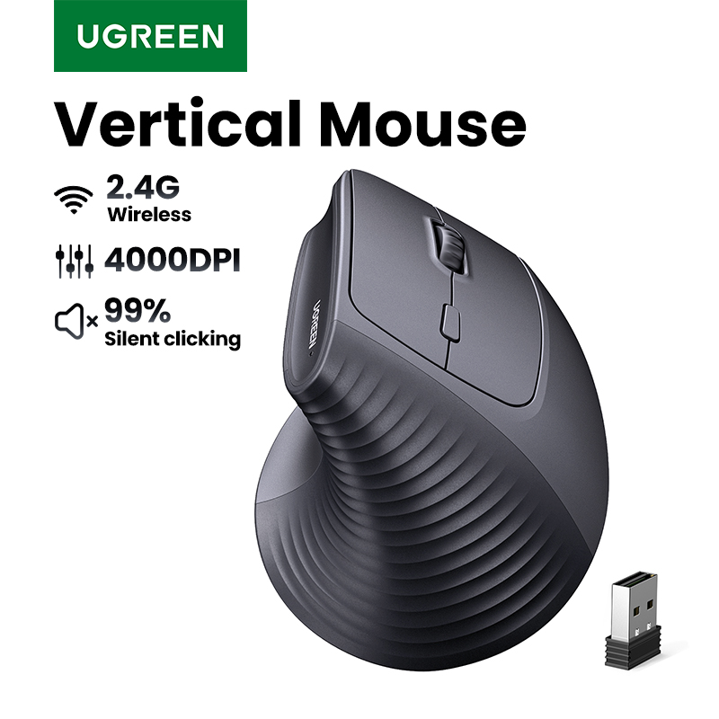 [Moedas + Cupom] Mouse Vertical Sem Fio Ergonômico 4000DPI 6 Botões