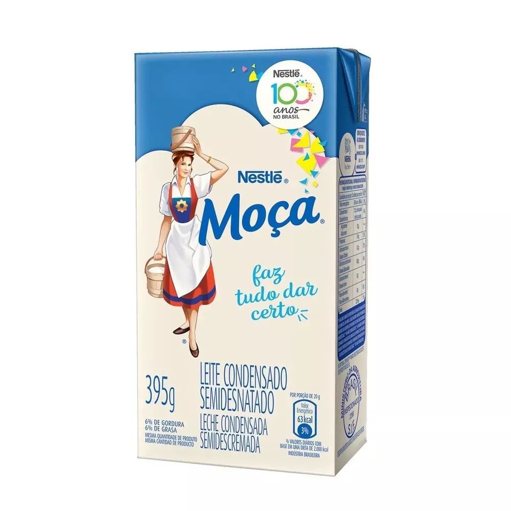 Leite Condensado Semidesnatado Moça Nestlé 395g