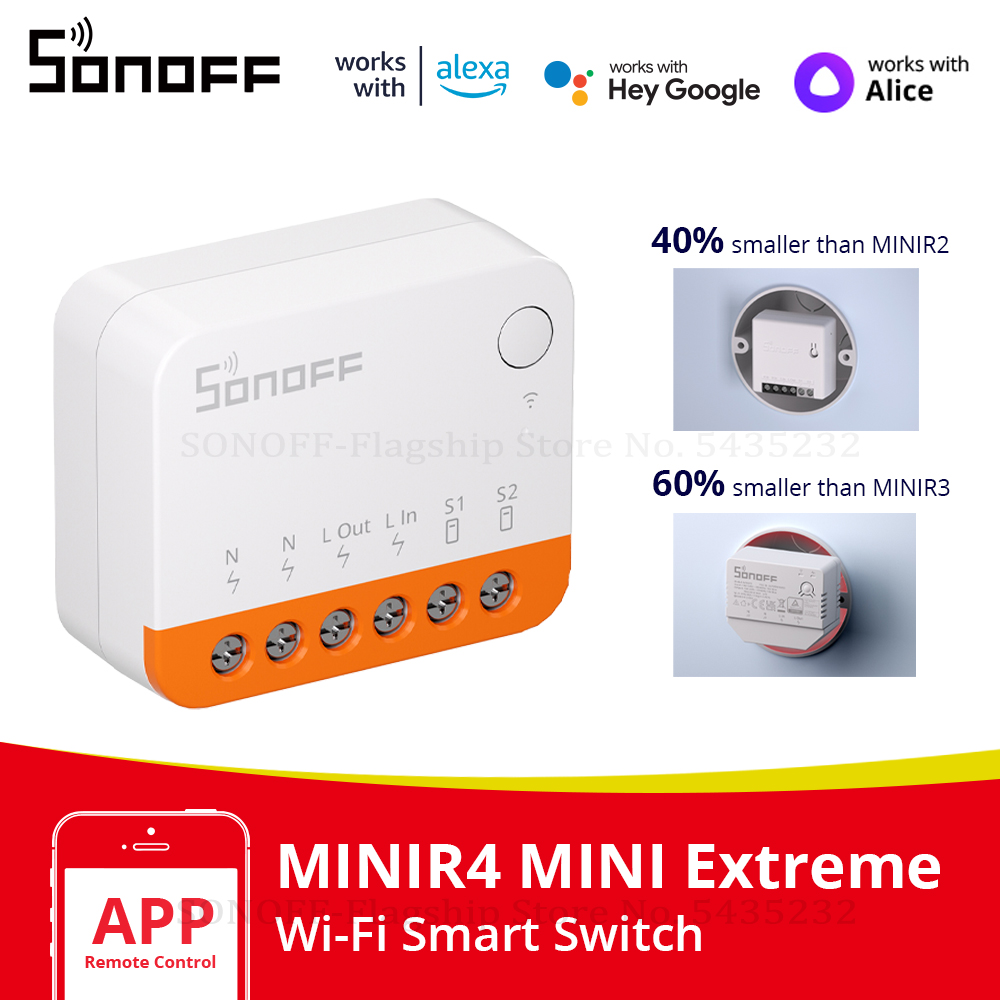 Switch WiFi Smart SONOFF MINIR4 Controle 2 Vias