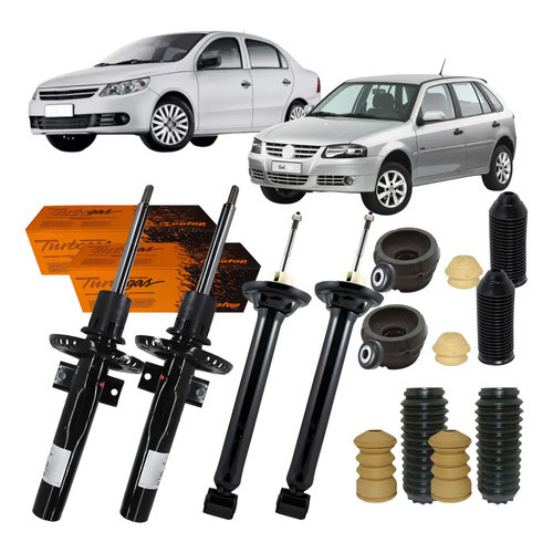 4 Amortecedores Cofap + Kit Gol Voyage G5 G6 G7 2008 A 2023