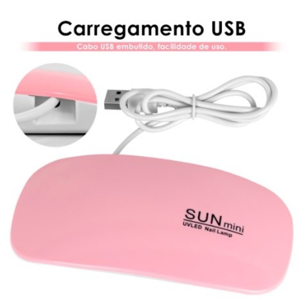 ANA1108 Mini Cabine Sun Mini de Unha Estufa LED  para Unhas em Gel  Portátil