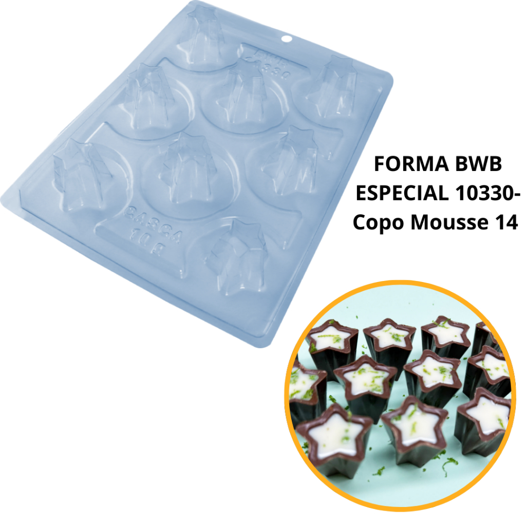 1~4 FORMAS ESPECIAL TRAD.  3 PARTES) - COPO MOUSSE 14 CÓD.:10330 (BWB ESPECIAL) (CHOCO)
