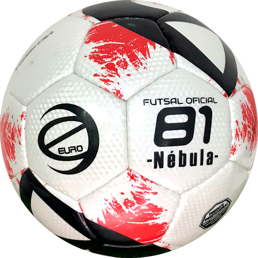***TRIO - BOLAS EURO FUTSAL OFICIAL LINHA NEBULA PEROLA / PRETO / VERMELHO - KIT CONTENDO 3 BOLAS OFICIAIS DIRETO DE FABRICA.