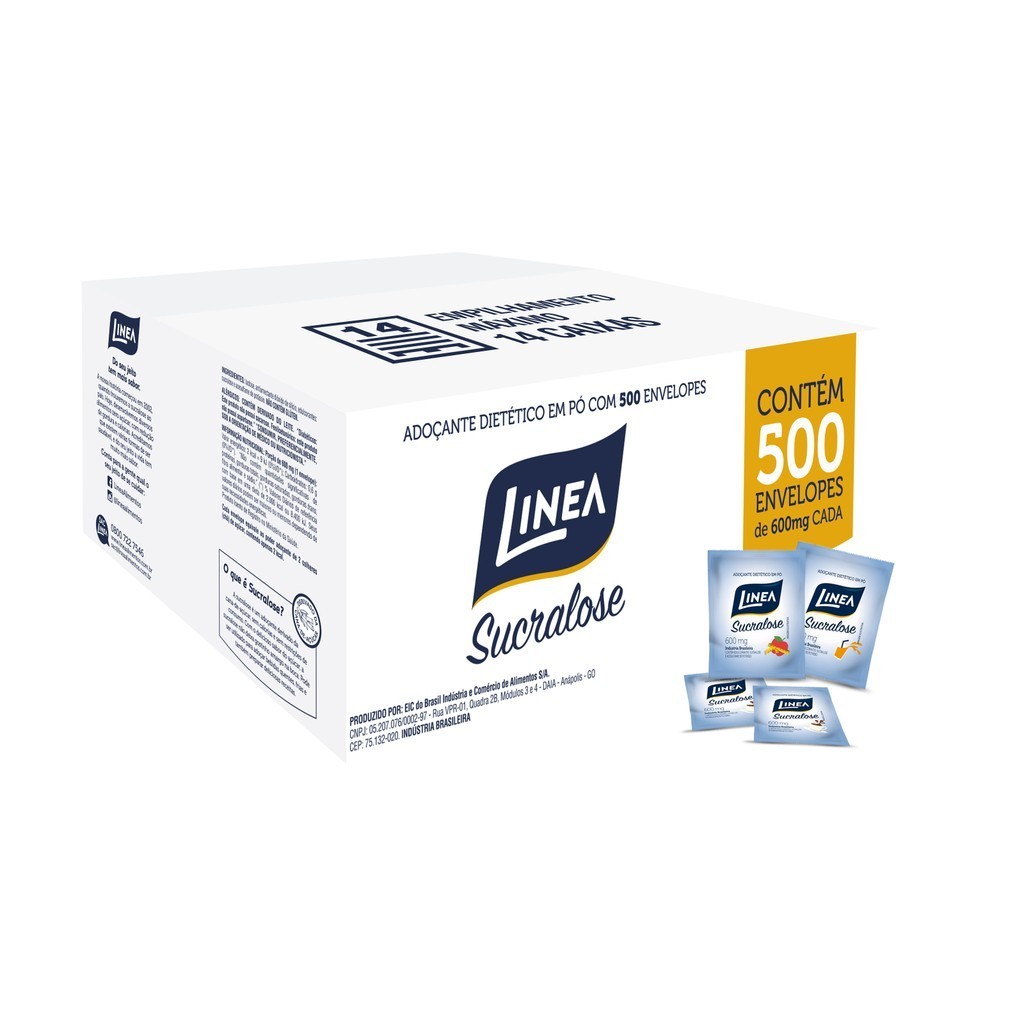Adoçante Em Pó Sucralose Linea Caixa 500un De 500Mg