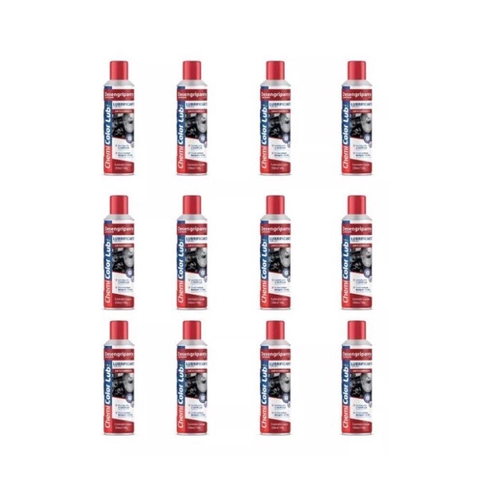 12 Desengripante Spray 300ml Lubrificante Chemicolor