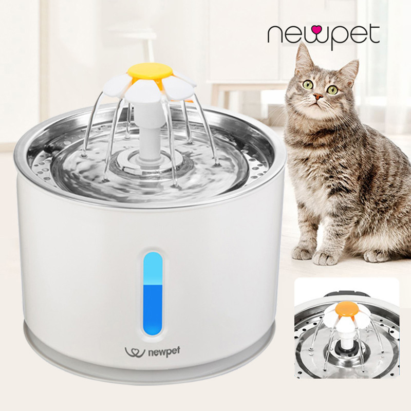 2.4L USB Alimentador De Água De Estimação Automática Inteligente Auto Tigela Para O Cão Gato Fonte