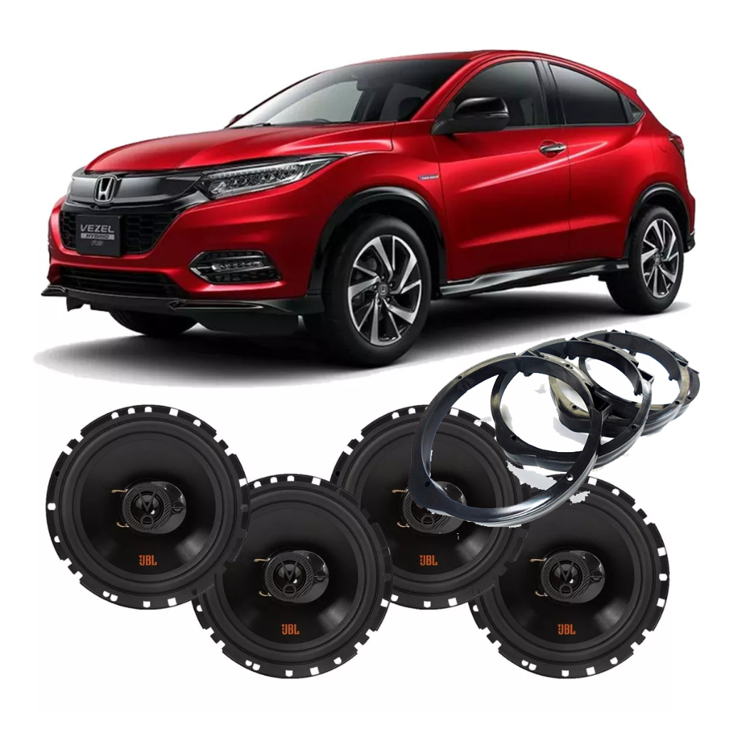 4 Alto Falante Original Jbl Flex4 Honda Hrv 220wrms + Aros