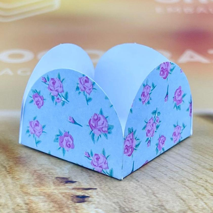 50~350 Forminhas 4 Pétalas para doces TEMA JARDIM ENCANTADO FLORAL AZUL 48.3