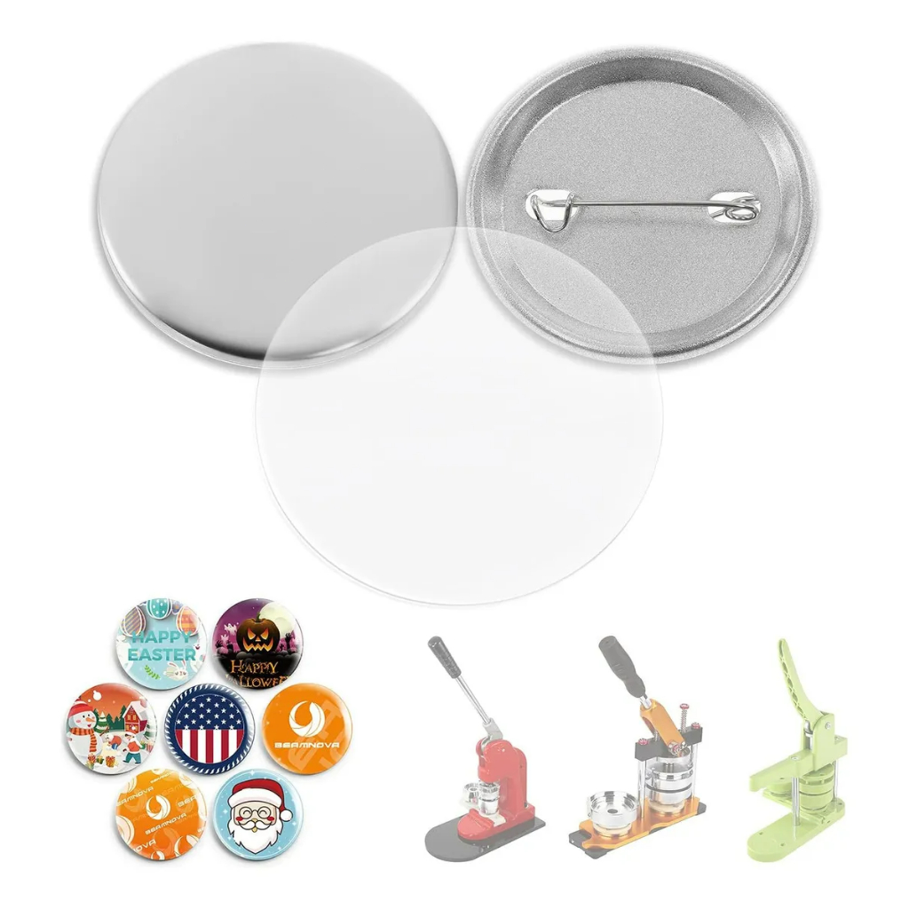 44 mm Kit de 100 Broches Redondos Brancos de Ferro para Máquina Mecolour