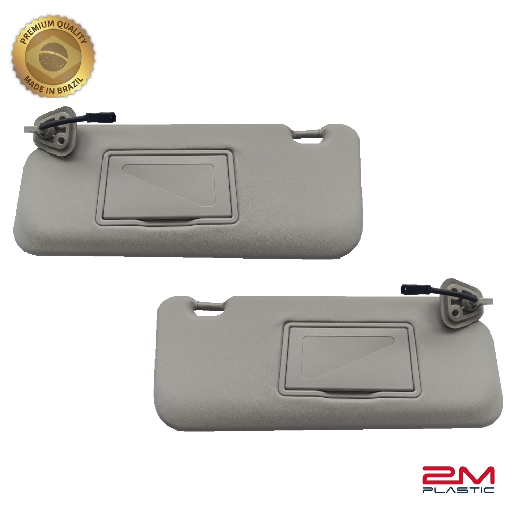 2MPLASTIC Quebra sol Hyundai I30 2008 2009 2010 2011 2012 Cinza Sem Luz
