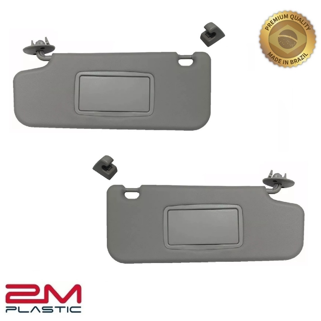 2MPLASTIC Quebra Sol Agile 2010 - 2014 Montana 2012 - 2015 Cinza Escuro Com Espelho