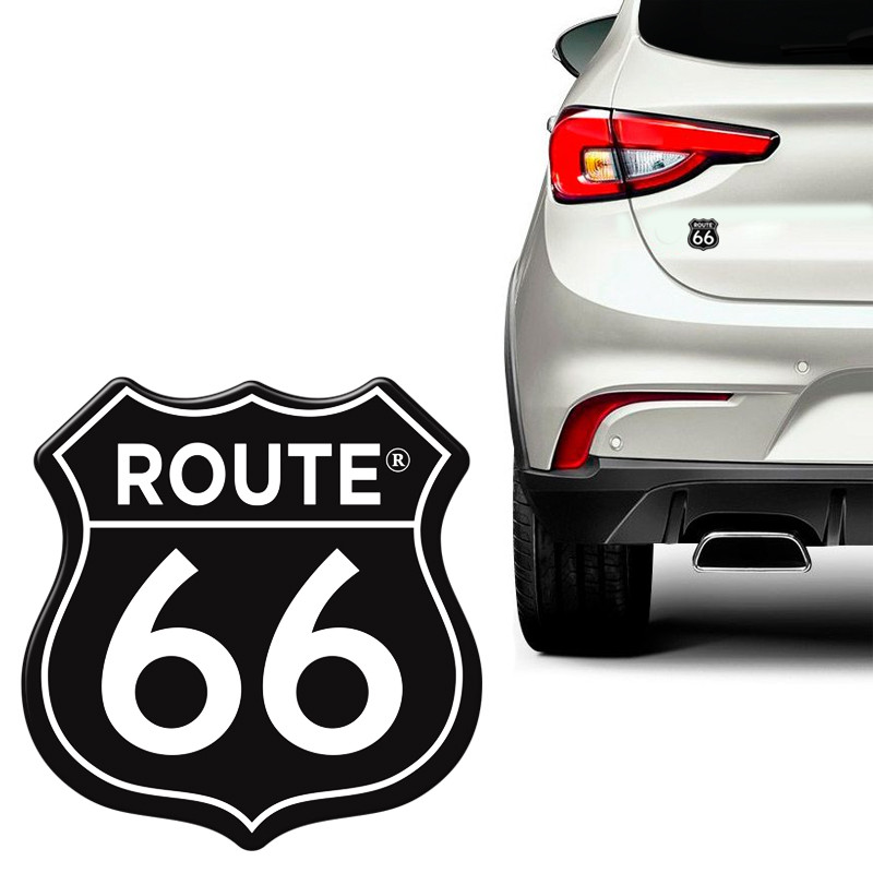 Adesivo Route 66 Emblema Resinado Universal Varias Cores
