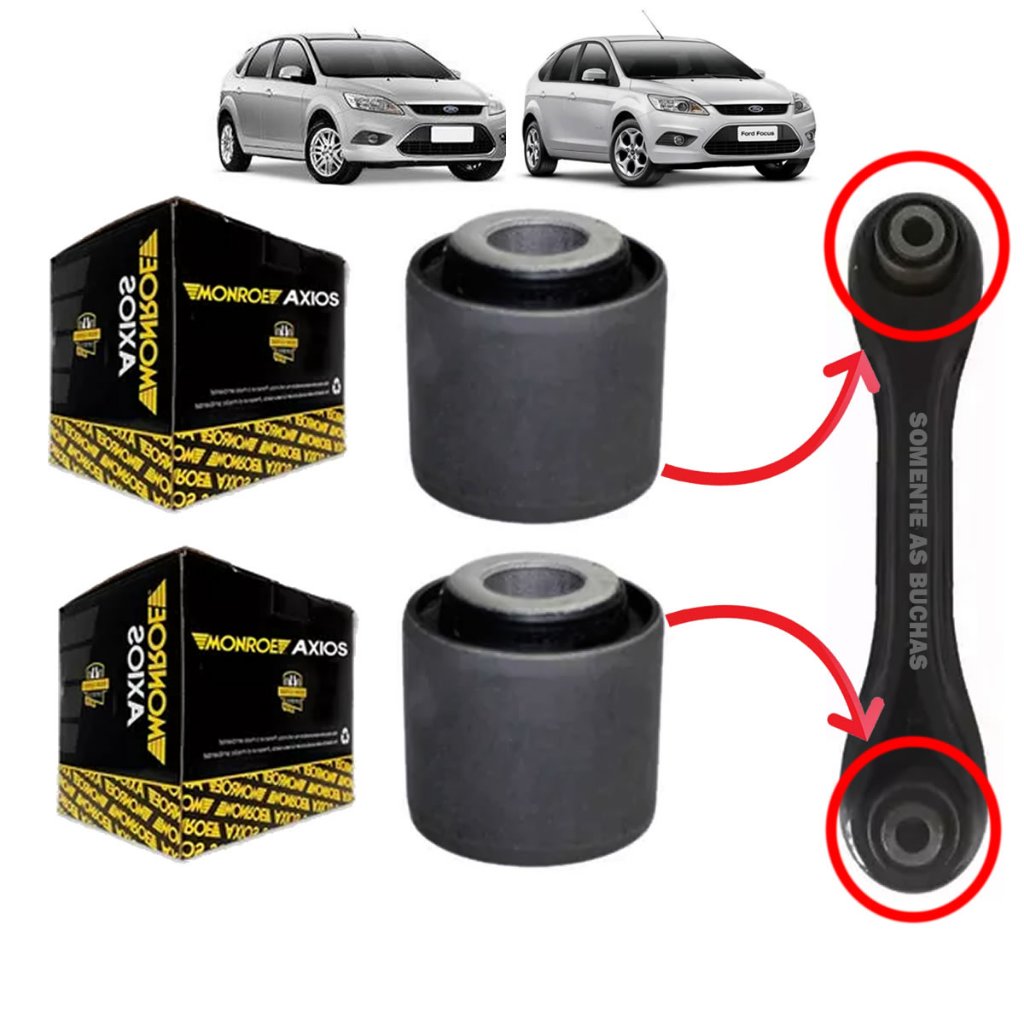 02 Bucha Braço Suspensão Traseira Ford Focus 2008 2009 2010 2011 2012 Original AXIOS com nota fiscal