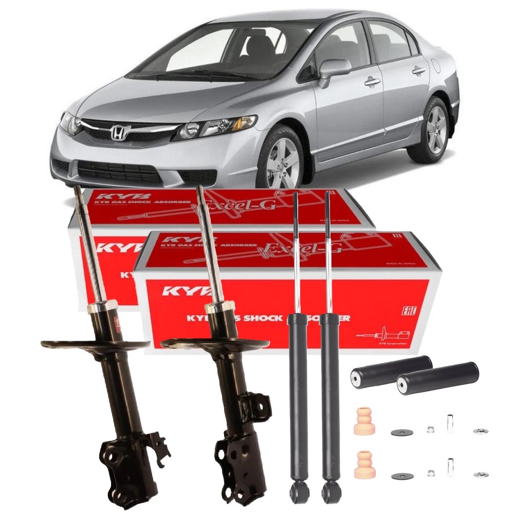 4 AMORTECEDORES HONDA NEW CIVIC 2006 ATÉ 2011 KAYABA
