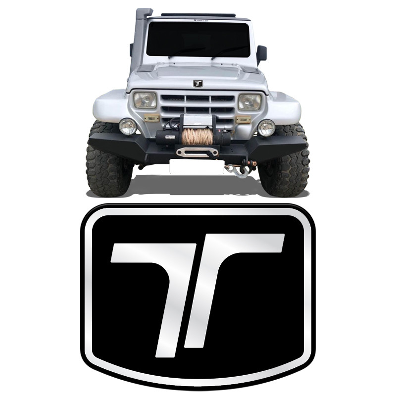 Adesivo Logo Troller 2001/2008 Emblema Dianteiro Preto