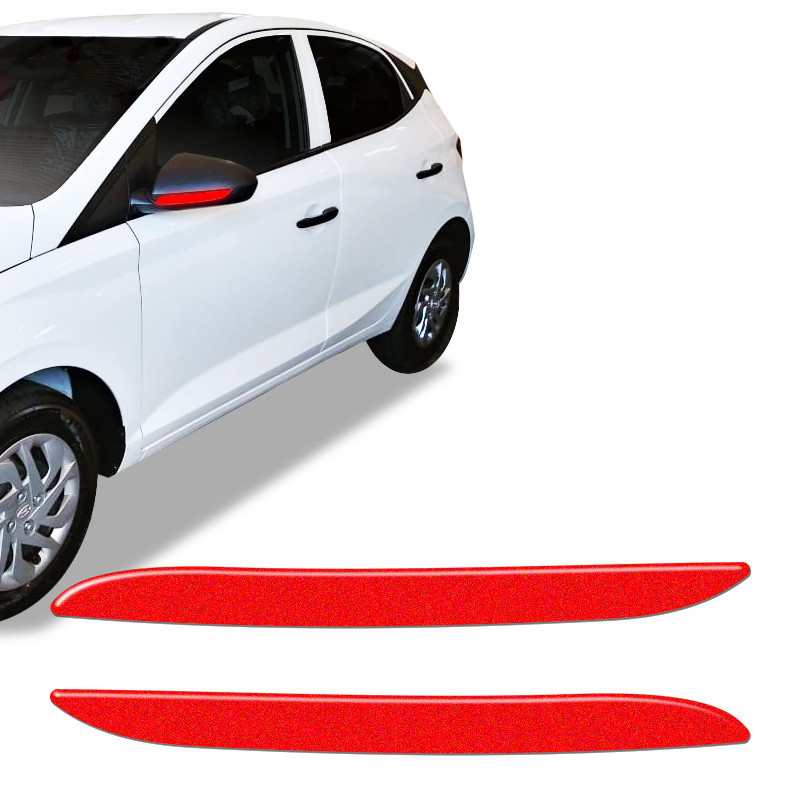 Adesivo Retrovisor Compativel Hb20 2020/ Vermelho Refletivo