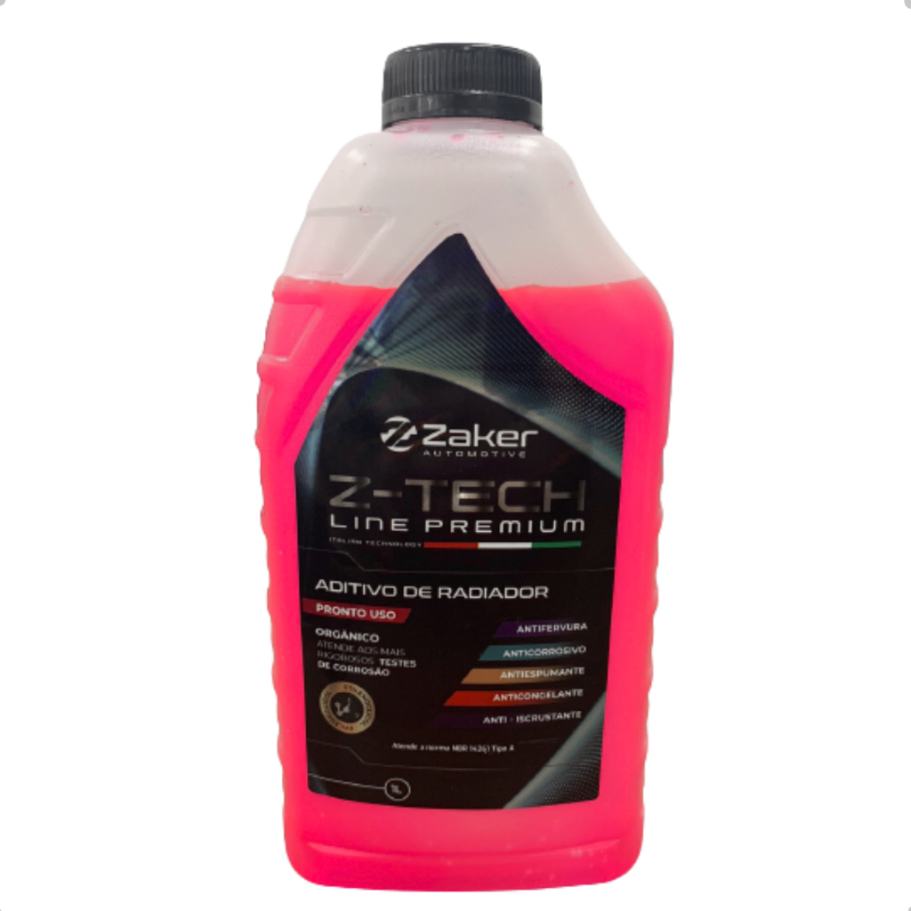 Aditivo Pronto Uso Rosa Radiador Orgânico Anticorrosivo 1 Litro Linha Premium Orgânico Anticorrosivo