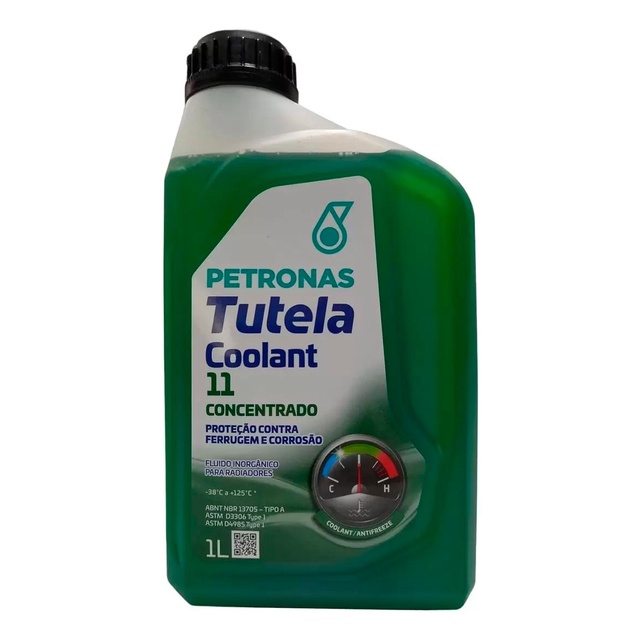 ADITIVO FLUIDO RADIADOR PETRONAS COOLANT 11 INORGÂNICO CONCENTRADO VERDE 1L