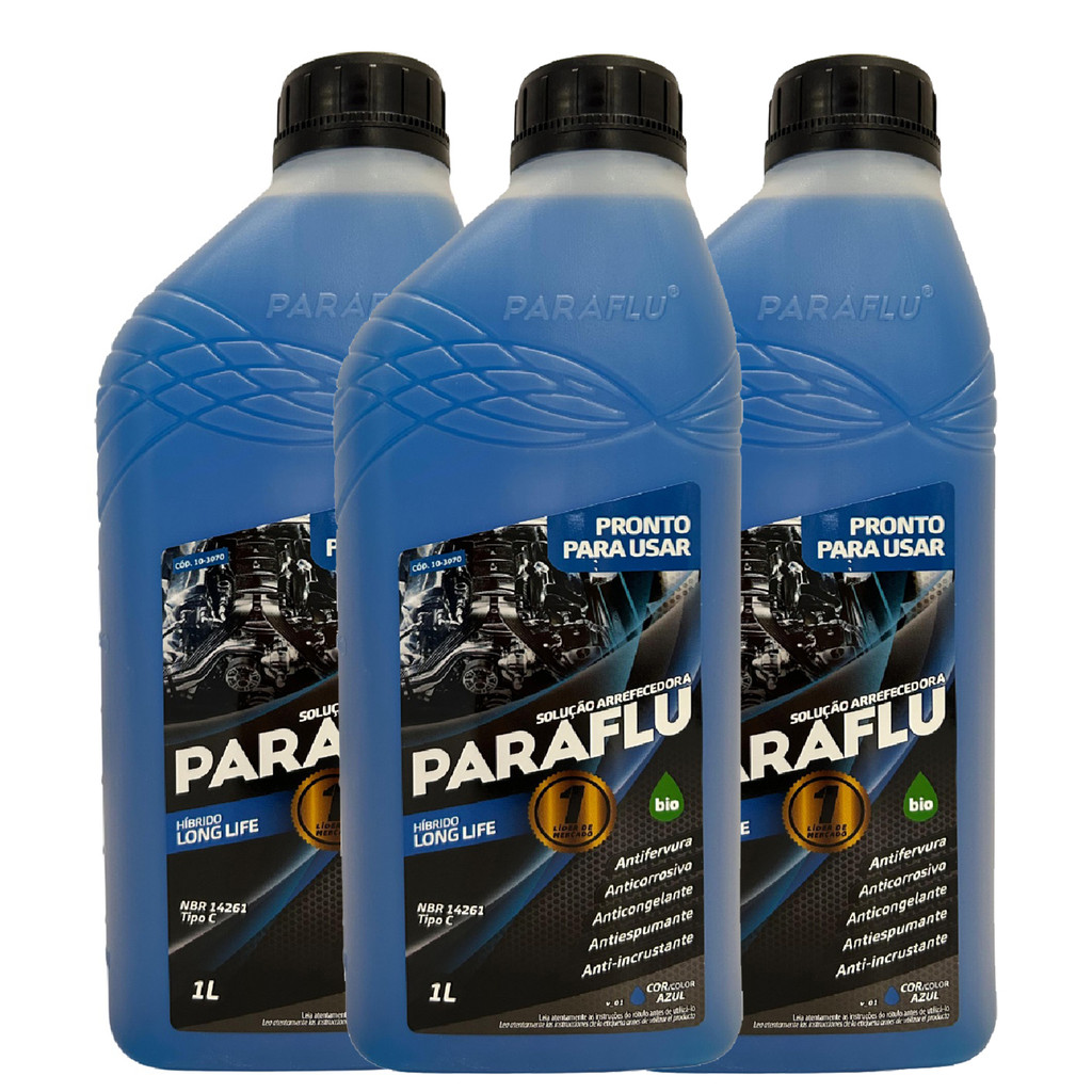 3L Aditivo Radiador Azul Paraflu Bio Híbrido Pronto Uso