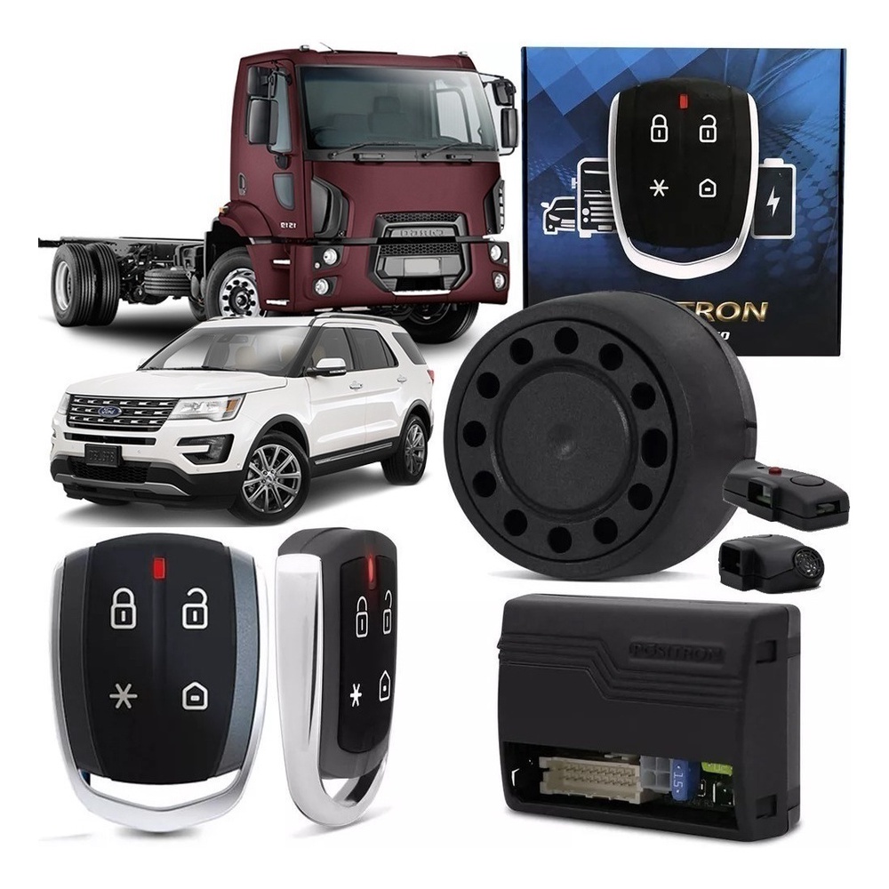 Alarme Automotivo Pósitron Cyber TX 360 - 12V e 24V Carro e Caminhão Com Presença