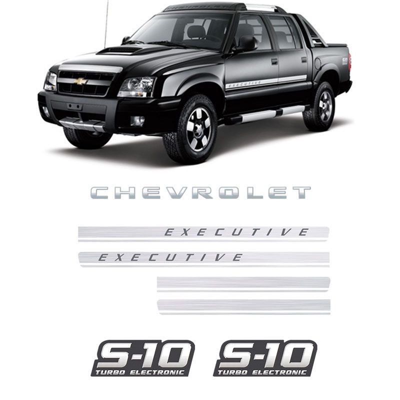 Adesivo Faixa S10 Preta Executive Chevrolet Turbo Eletronic