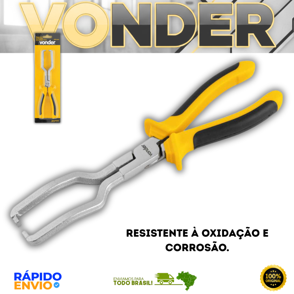 Alicate Para Filtro De Combustível De Engate Rápido 12mm a 66mm VONDER Resistente à Oxidação Oferta