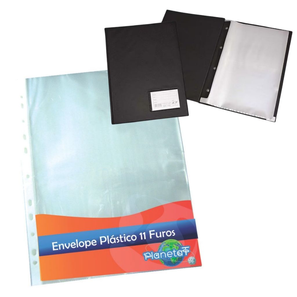 100 Envelopes Saco para Folhas 11 Furos Envelope para Pasta Oficio A4 Grande Pasta Partituras Musica