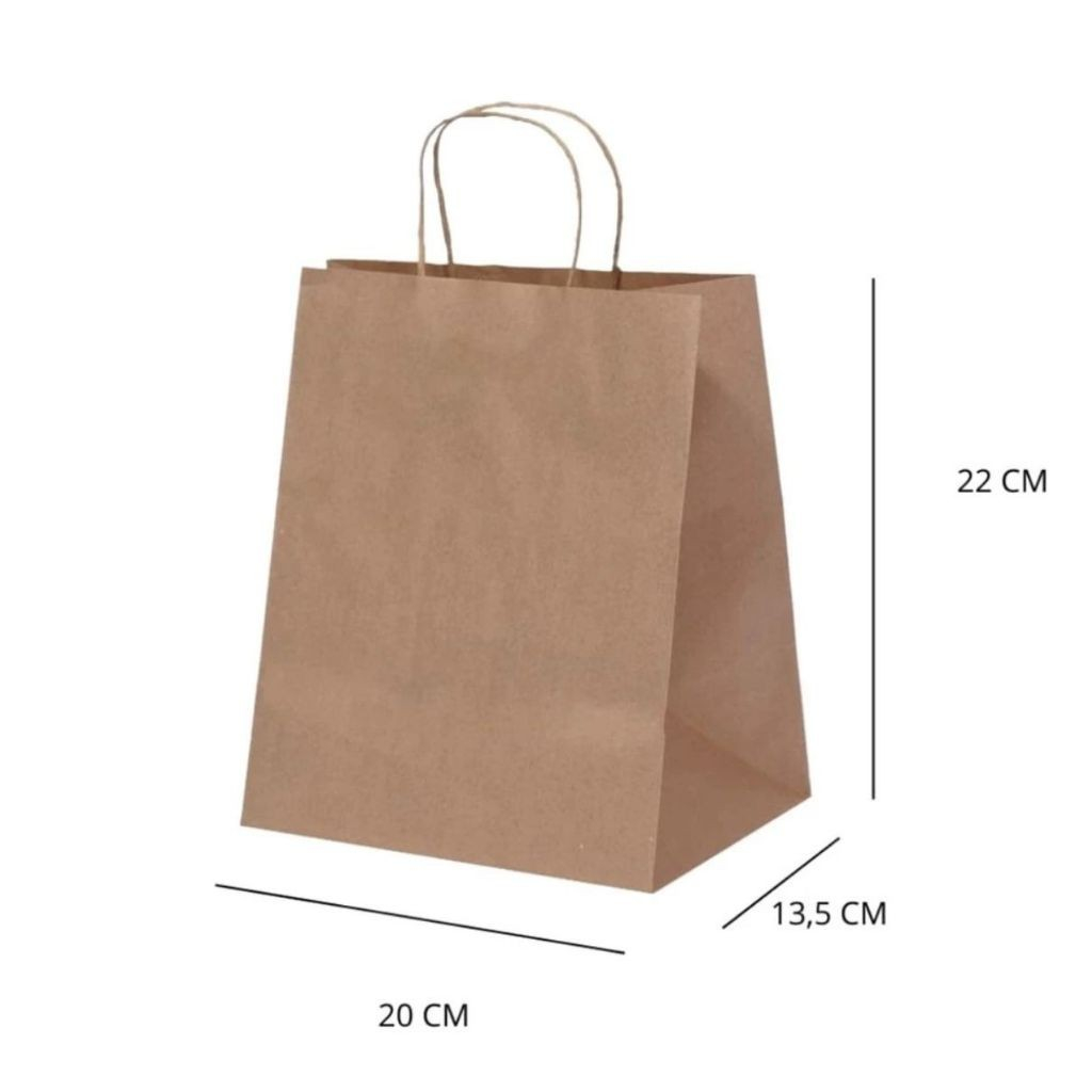 10~50 SACOLA KRAFT  20 X 13,5 X 22 -(LC)  REF:5805
