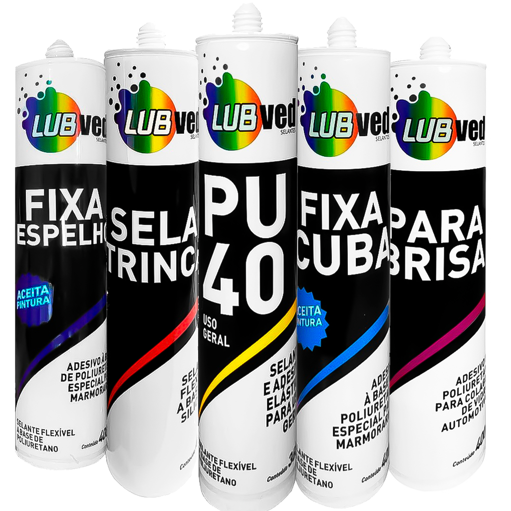 Adesivo Silicone Selante De Poliuretano PU 40 Sela Trinca Fixa Cuba Espelho Parabrisa 360g Uso Geral
