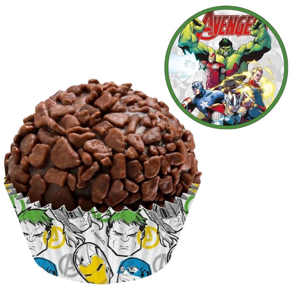 100~500 FORMINHAS VINGADORES AVENGERS ANIMATED Regina NÚMERO 5(CHOCO)