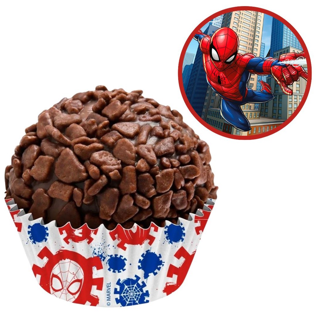 100~500 FORMINHAS NUMERO 5 HOMEM ARANHA SPIDER ANIMACAO Regina (CHOCO)