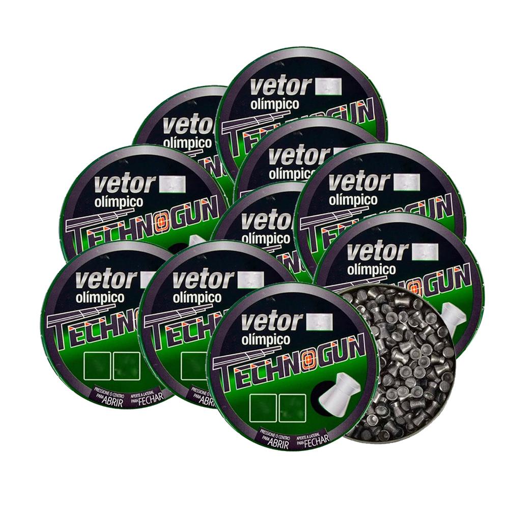 10 Latas de Chumbinho Vetor 5.5mm 1250 Unidades – Technogun
