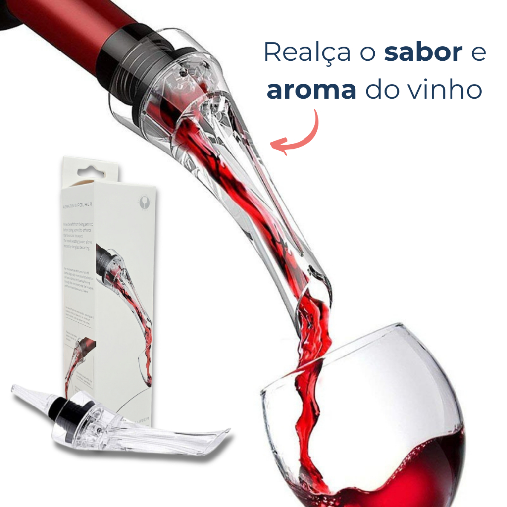 Aerador De Vinho Profissional Decantador Instantâneo Para Garrafa Com Bico