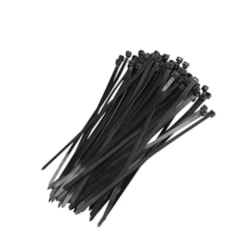Abraçadeira Nylon 2,50 x 200mm UV Preta 100 Peças T18L-PA66W-BK/ 111-0