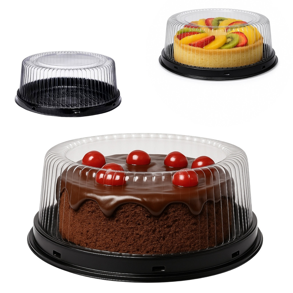 200 EMBALAGENS P/ BOLO E TORTA 32M PRETA 750G CHOCOBRAZ